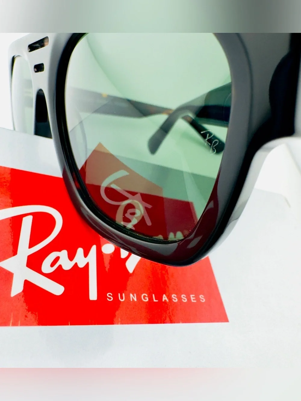 Ray-Ban Corrigan Sunglasses BIO-BASED Frame Polished Havana Green Lenses UNISEX!